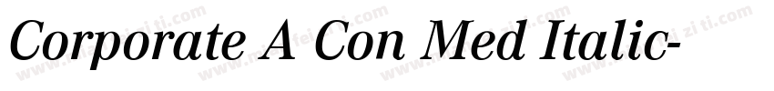 Corporate A Con Med Italic字体转换